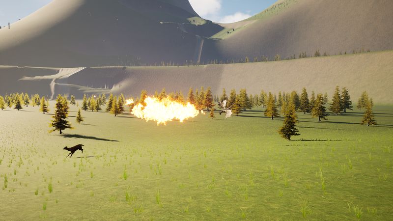 Fire over the hunting grounds.